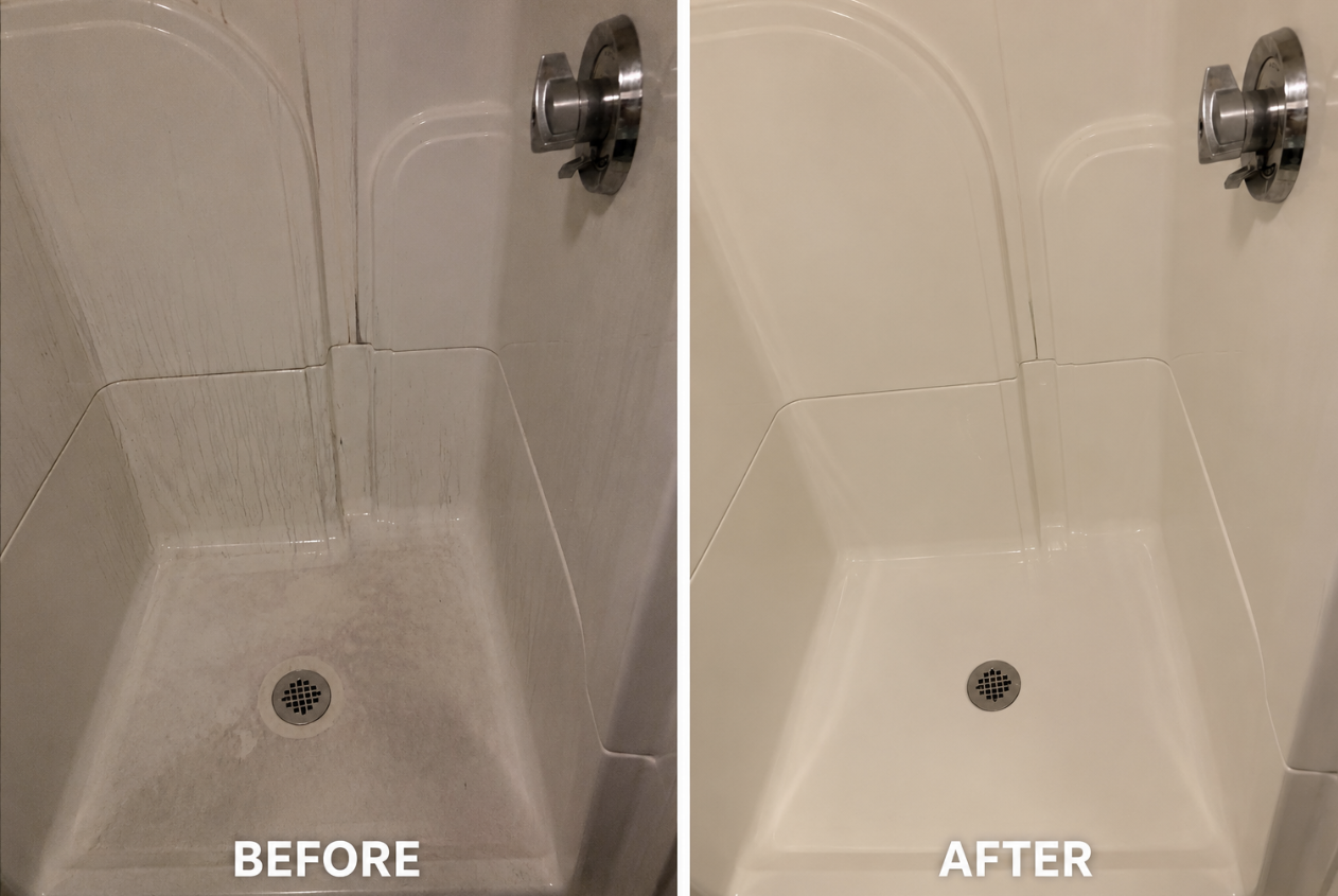 Before and after cleaning result by Randy Premier Cleaning