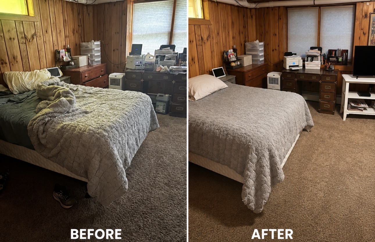 Before and after cleaning result by Randy Premier Cleaning