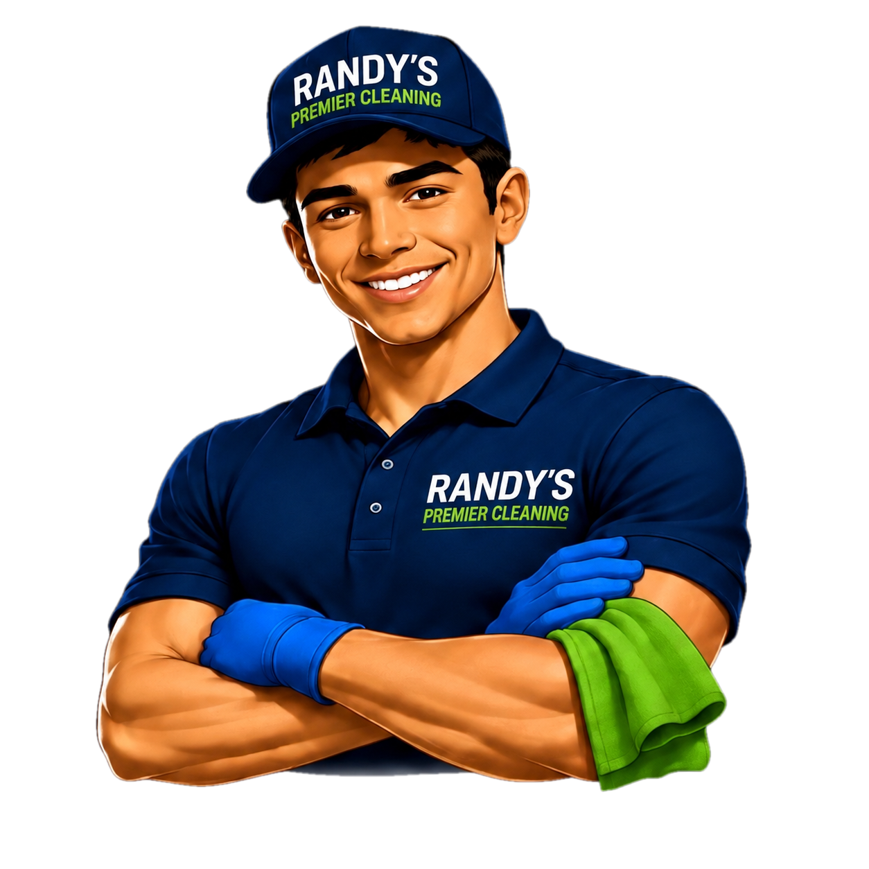 Randy Premier Cleaning mascot